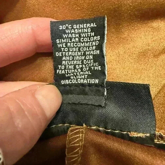 NYCC Women’s Medium Faux Suede elastic waist pull on pants/leggings in brown - Picture 4 of 7